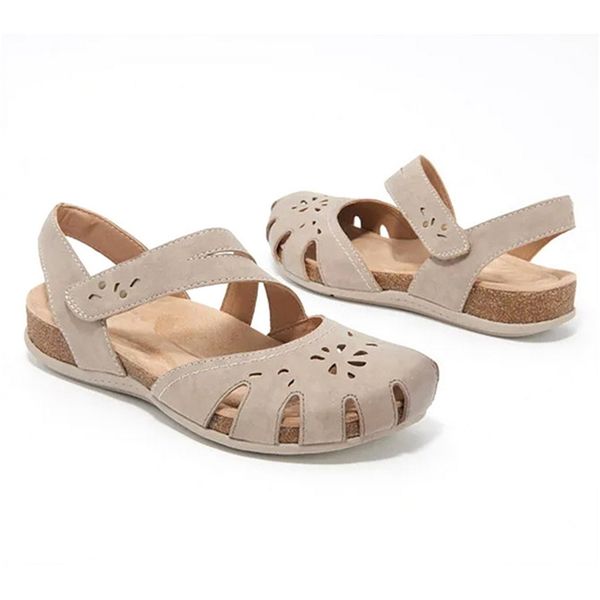 

2021 summer women premium orthopedic open toe sandals vintage anti-slip breathable leather casual female platform retro shoes, Black