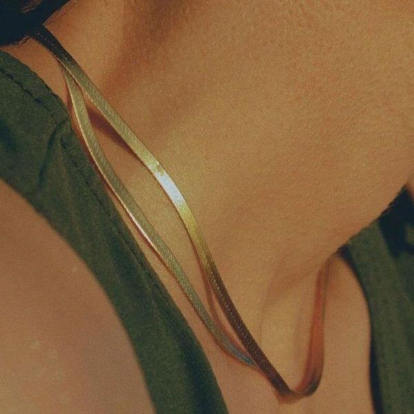 

ожерелье цепи punk snake snake для женщин compe choker punk challence classic jewelry gold blade choke choker glamour sexy flat, Silver