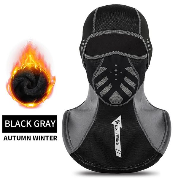 

cycling caps & masks west biking winter sport headwear windproof warm face cover ski bicycle motocycle fleece head cap hat, Black
