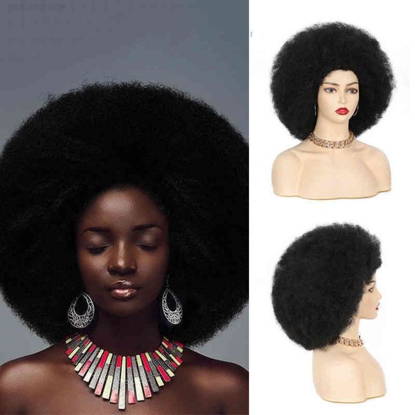 

women's explosive head chemical fiber heaear for blacks small curly wig, Black