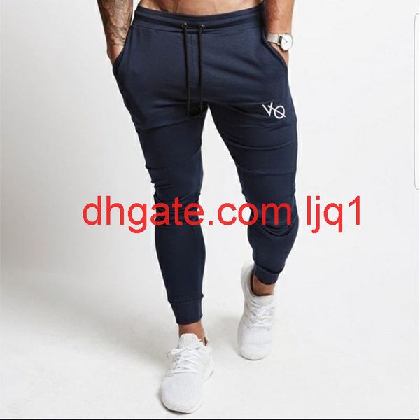 

new casual sportswear men's slim pants, Black