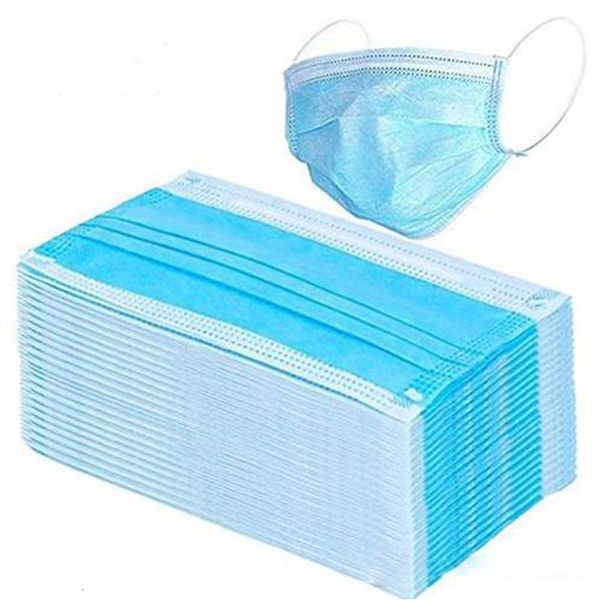 

non-woven stock face mask 3 layers disposable in dust proof protection safety work masks 1 w8l9