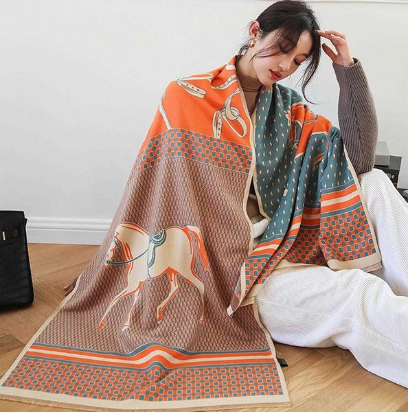 

fashion autumn winter scarf super pure cashmere thick womens soft tassel style shawl luxury scarves headscarf size 65*190cm pashmina, Blue;gray