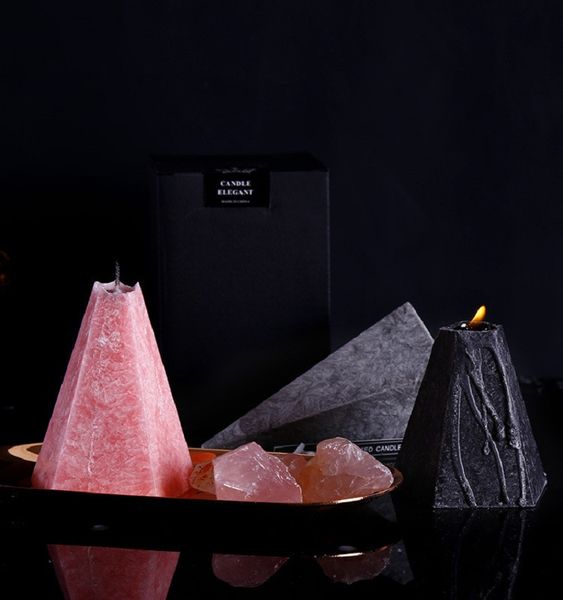 

nordic geometric cone scented candles jasmine rose aromatherapy essential oil candle long lasting home bedroom candles hwa2484