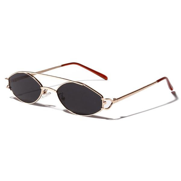 

veshion sunglasses women small frame gold orange stainless steel oval sun glasses for men retro metal frame uv400 unisex, White;black