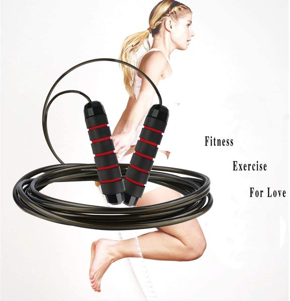 

in stock speed skipping jump jumping rope with adjustable soft steel wire inside rope for fitness workouts fat burning exercises and boxing