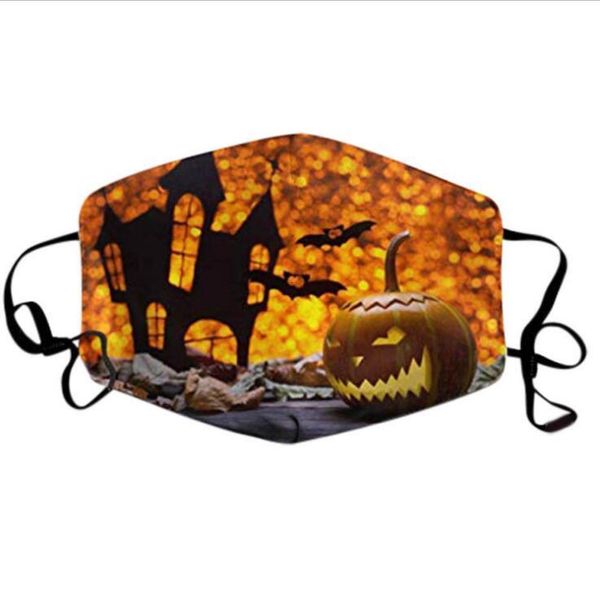 

halloween pollution printed cover anti ear-loop adjustable pumpkin reusable masks protective face lsk579 mouth skull dust xtseg