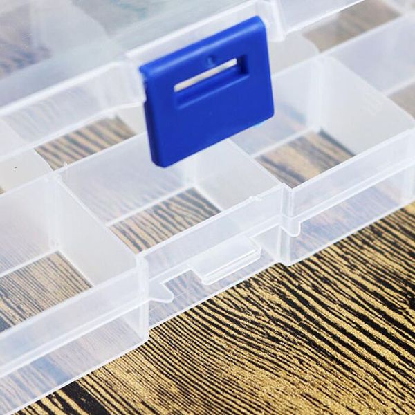

box empty storage 15 pink compartment plastic clear for jewelry nail adjustable container sundries organizer za3999