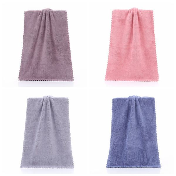 

bath towels pure color face children's water uptake soft towel outdoor travel portable coral fleece microfiber home textiles dhc3