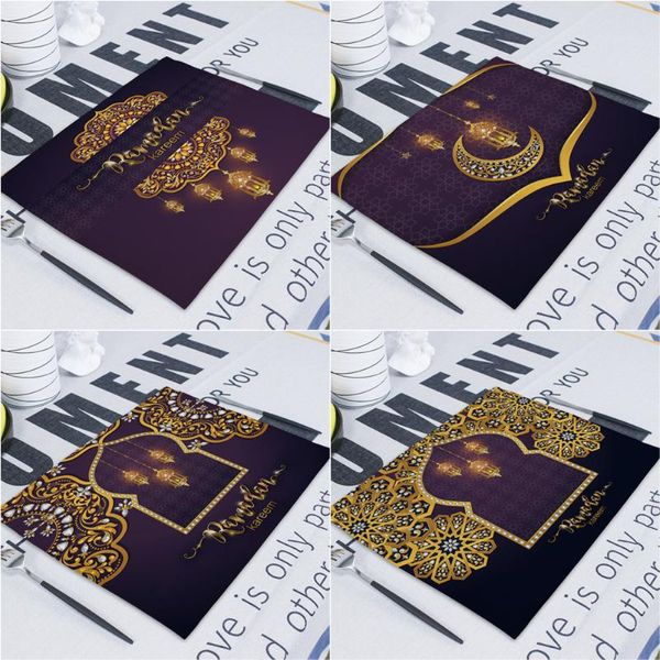 

happy ramadan decoration for home table napkin decoration 42*32cm cup towels islam ramadan kareem eid mubarak decor theedoek