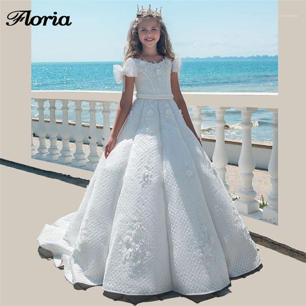 

princess white flower girl dresses for weddings vestidos daminha beading girls pageant gowns first communion dresses for girls1, Red;yellow