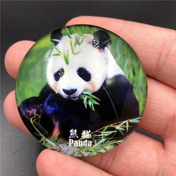

the great wall decorative magnets chinese panda cute magnets qingming shanghe tu creative circle crystal fridge magnet souvenir wmtgpm