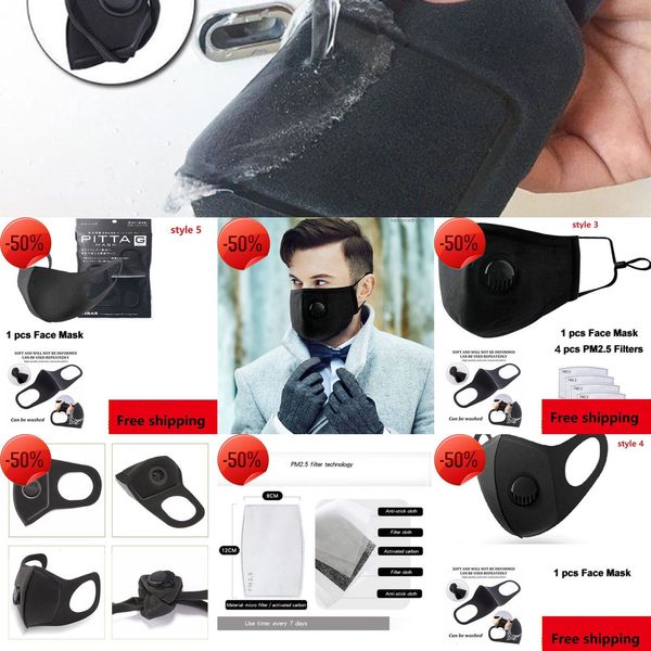 

factoryn3is, and dustproof, p5py masks -dust face smoke allergies adjustable reusable mask protection with 2 filters for women man