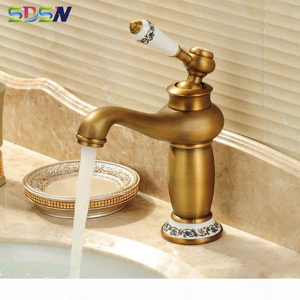

faucet basin sink-tap antique body bathroom faucets with ceramic hanlde wash-basin faucet taps brass bath sink-tap fast delivery