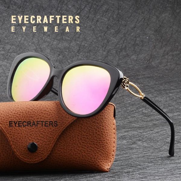 

sunglasses fashion womens butterfly pink designer polarized cat eye gradient vintage shades uv400, White;black