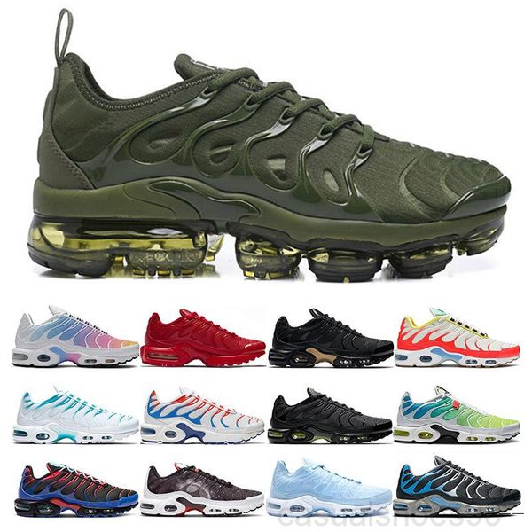 

2021 mens casual shoes athletic trainers clear sole tn plus olive white silver des chaussures shoe tns trainers triple black mens ls6y