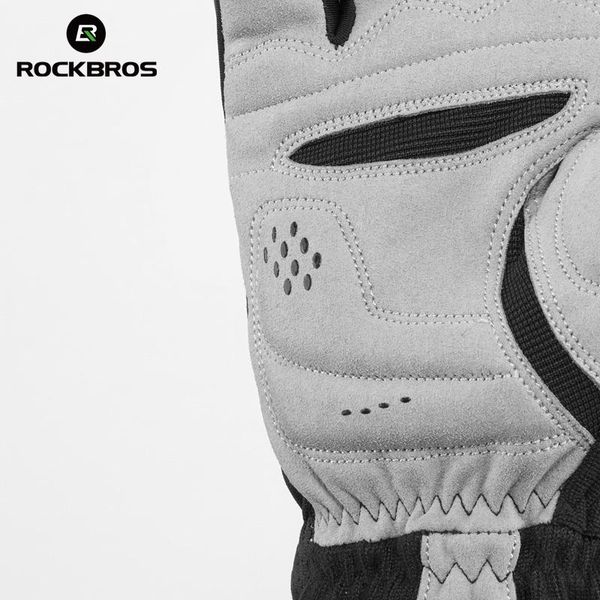 

rockbros термальные велосипедные перчатки веронезащитные лыжные велосипедные велосипедные перчатки mtb road pad теплый мотоцикл спорт мотоци, Black