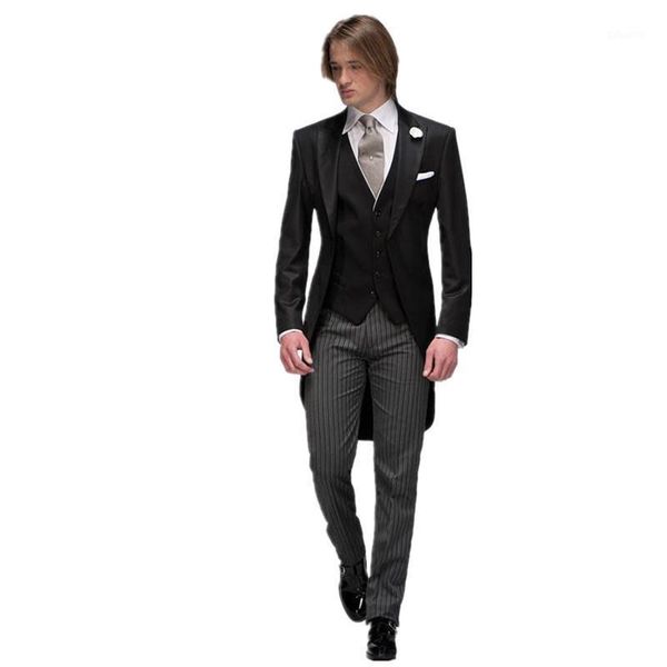 

jackets+pants+vest) black men suits slim fit groom tuxedos bridegroon formal prom party business dress wedding suits male1, White;black