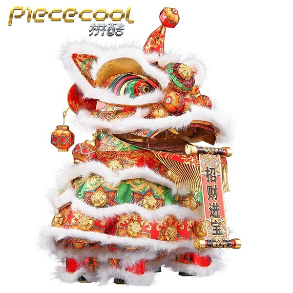 

mmz piececool metal dancing lion assembly diy 3d laser cut model puzzle toys gift for girl y200421