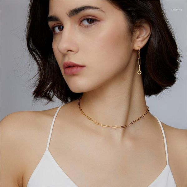 

fashion new long chain necklaces for women collier necklaces jewelry1, Silver