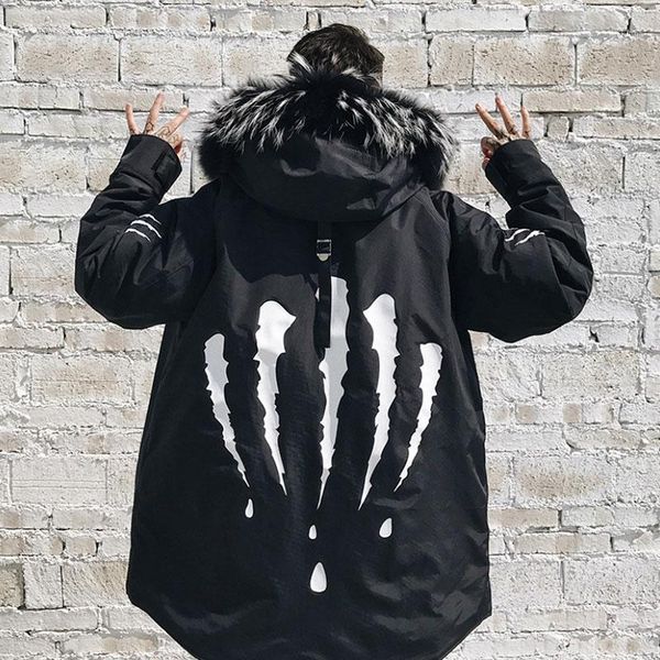 

zollrfea black winter thick jacket parkas men hooded fur collar coats parka streetwear mens womens medium-long windbreaker coats1, Tan;black