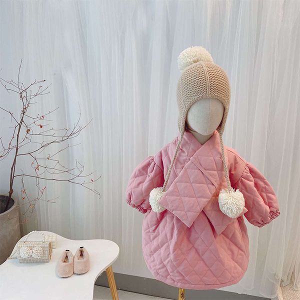 

wear korean girls' baby loose 20 plaid drs winter children's cotton princs skirt, Red;yellow