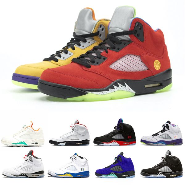 

fashion what the jumpman 5 mens basketball shoes black grape metallic 3 white cement white cement 5s men trainers sports sneakers 40-47