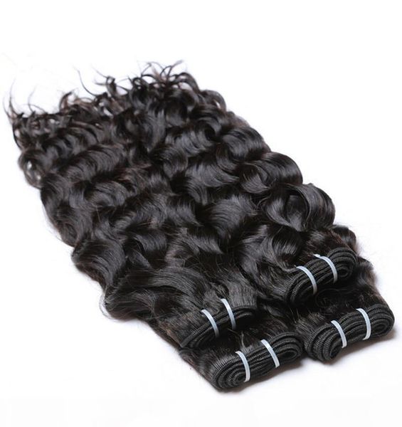 

water wave brazilian hair extension curly 100% unprocessed virgin human hair bundles 120g per piece & 3pcs lot full head natural black color