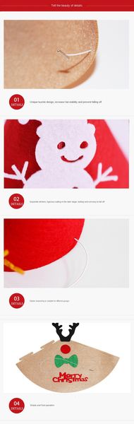 

felt c8osy kids gifts winter gloves handmade hat set nboy girls eve capschristmas deer crocket xmas knitting elk cartoon