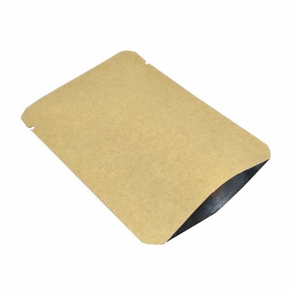 Leotrusting 100 pcs / lote kraft papel selado saco de embalagem saco de embalagem grossa barreira alimento pó pó de vácuo aberto calor superior
