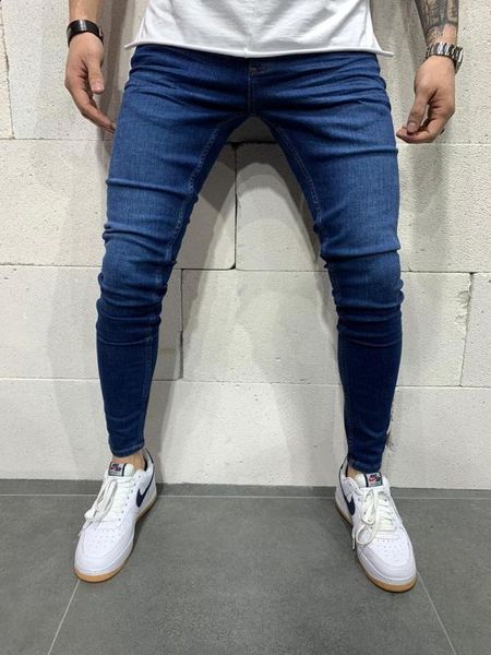 

classic jeans blue men narrow hem jeans1