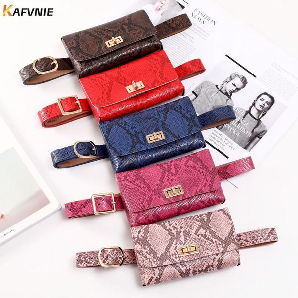 

kafvnie fashion fanny pack vintage waist belt bags phone pocket pu leather waist pouch vintage lady packs wholesale 2020