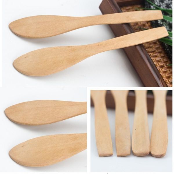 

factory price tableware cream thick wooden with spreader scraper handle butter jam tool friendly wood cheese knife