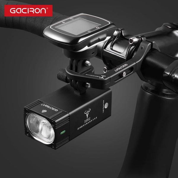 

gaciron intelligent v7d 1000 1600lumen mountain bike light go pro mount rechargeable ipx6 bicycle light for race
