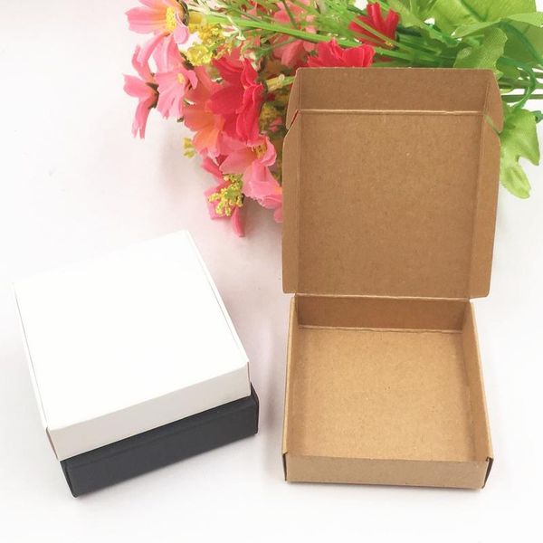 

20pcs small kraft paper box packaging rectangle gift paper soap box packaging kraft gift cardb jlluzy
