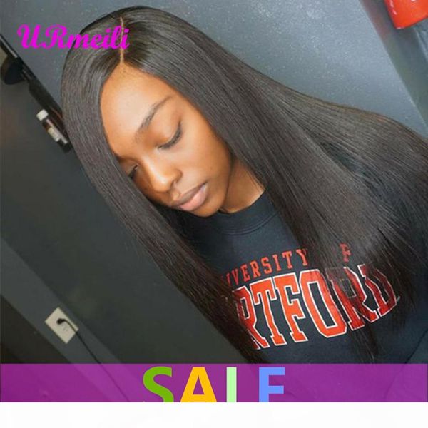 

360 lace frontal wigs pre plucked with baby hair 150% density indian straight virgin human hair wigs lace front wigs for black women, Black;brown