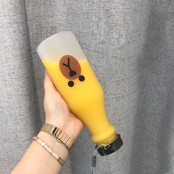 

500ml bear water bottle bpa water bottles portable leak-proof kettles gym sport plastic bottle cup bbymvu