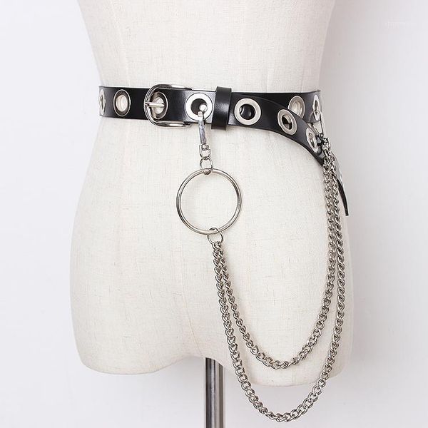 

belts design detachable waist belt chain punk hip-hop trendy women lady fashion silver pin buckle leather waistband jeans ye731, Black;brown
