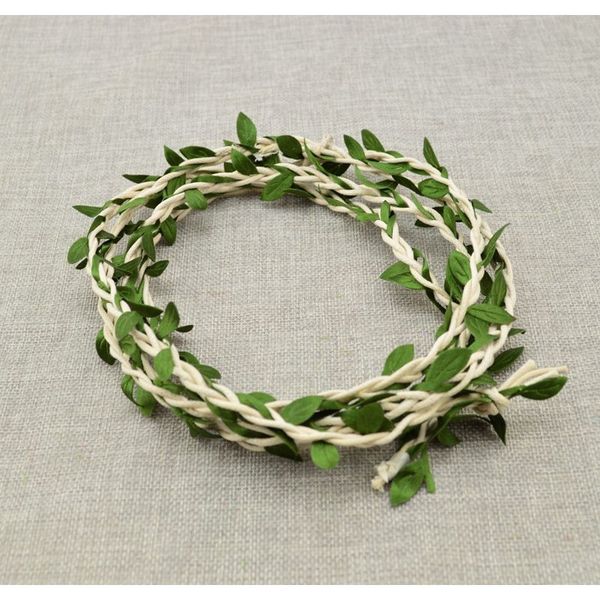 

500cm lot artificial flower vine rattan wedding car decoration diy wreath silk garland green leaf for home bride headband f bbywle