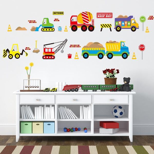 

cartoon cars kids room wall sticker for children's room baby bedroom wall decals window poster 3d car stickers wallpaper h jlliro