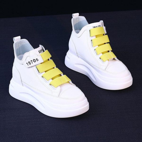 

обувь женщина 2020 увеличение высота модис все-матч осенние круглые новые повседневные женские кроссовки платформа новые симпатичные падения, Black