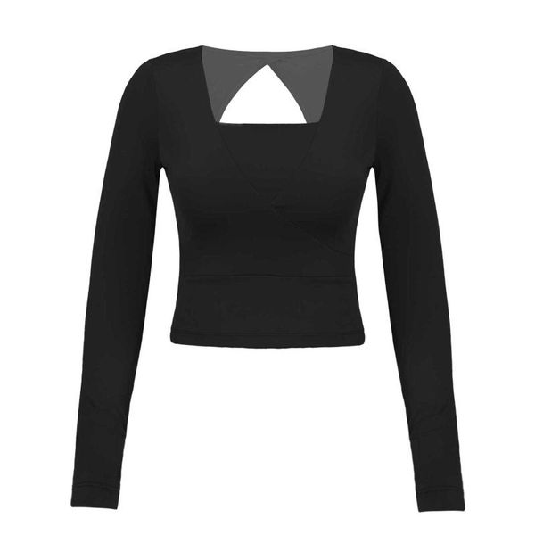 

yizyif long sleeve yoga shirts sport fitness sportwear beauty back gym women push up running workout clothes, White;red