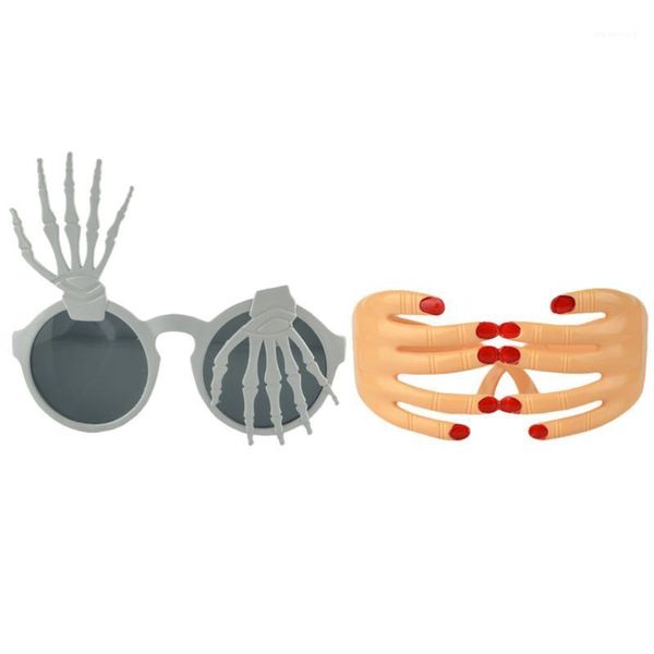 

2pcs 1bag performance glasses plastic prank props for halloween party1