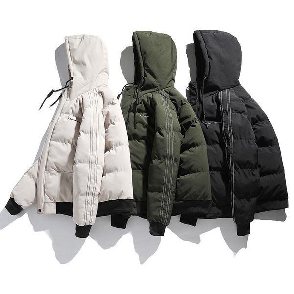 

2020 men's winter new hooded short down cotton padded jaet for men, Black