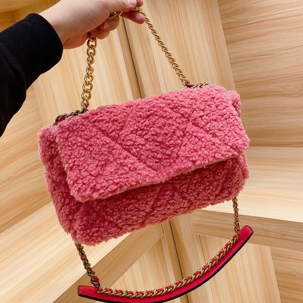

women luxurys designers bags 2020 classic plaid messenger bag woolen shoulder bag 19 series 4 colors ing