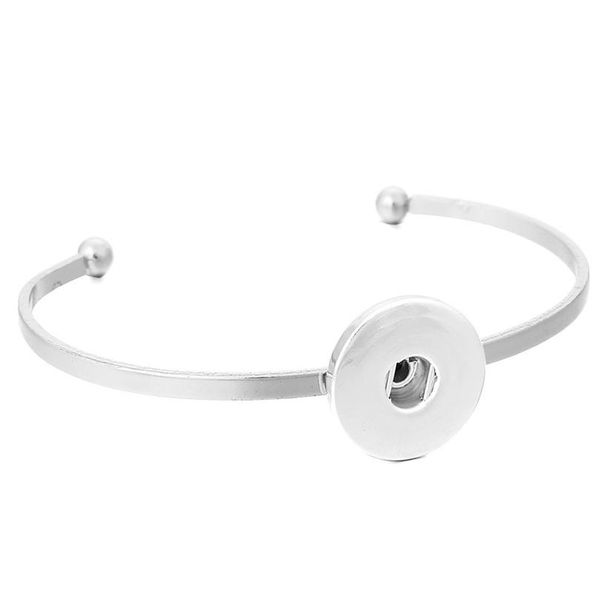 

new snap jewelry 18mm rose gold silver color cuff snap button bracelet bangle adjustable size bracelet for men wom jllxdk, Golden;silver