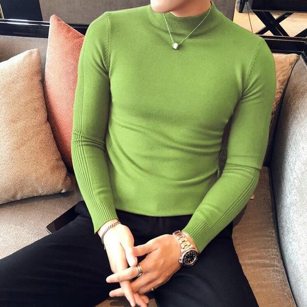 

2020 autumn new men's cotton sweatercoat pullovers male winter thick sweaters coat stand collar slim fit knitted pullover 3xl1, White;black