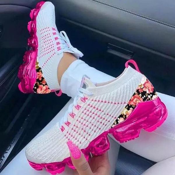 

women casual shoes fashion breathable mesh walking vulcanized shoes woman white sneakers women tenis feminino gym sport, Black