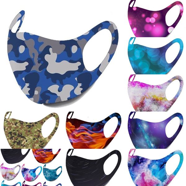 

10 color cute starry sky masks hanging ear dustproof sponge thin printing cotton mask 5 ncyw2