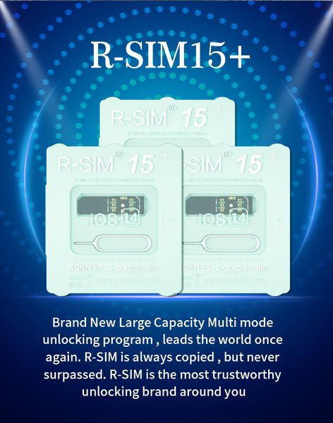 

r-sim15 plus auto unlock sim card for iphone12 5g lte ios14